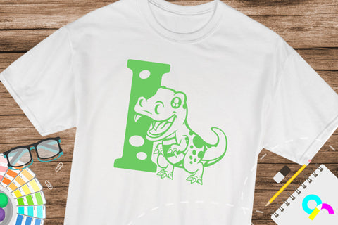 Dinosaur Alphabet letter I svg SVG Artinrhythm shop 