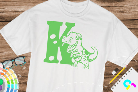 Dinosaur Alphabet letter K svg SVG Artinrhythm shop 