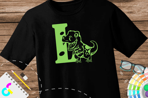 Dinosaur Alphabet letter L svg SVG Artinrhythm shop 