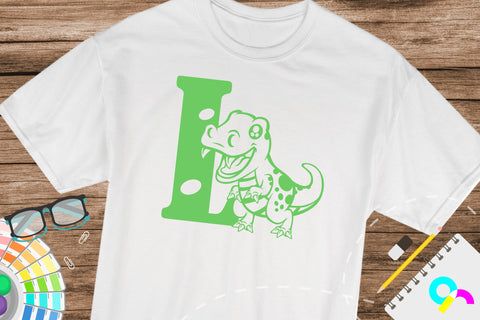 Dinosaur Alphabet letter L svg SVG Artinrhythm shop 
