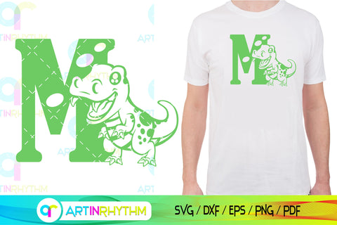 Dinosaur Alphabet letter M svg SVG Artinrhythm shop 