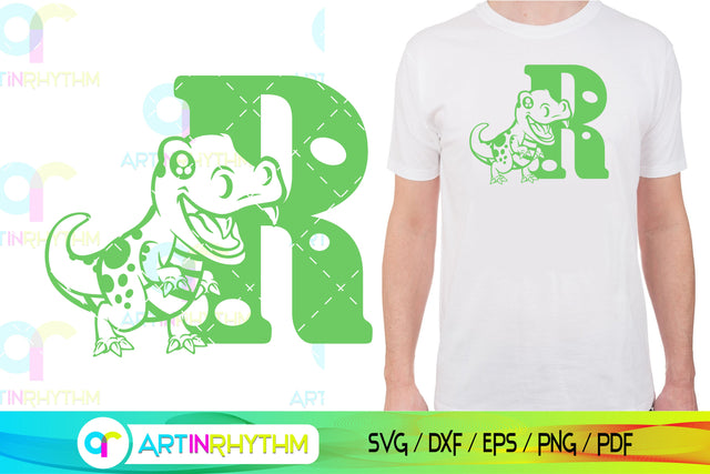 Dinosaur Alphabet letter R svg SVG Artinrhythm shop 