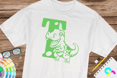 Dinosaur Alphabet letter T svg SVG Artinrhythm shop 