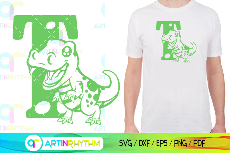 Dinosaur Alphabet letter T svg SVG Artinrhythm shop 