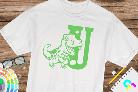 Dinosaur Alphabet letter U svg SVG Artinrhythm shop 