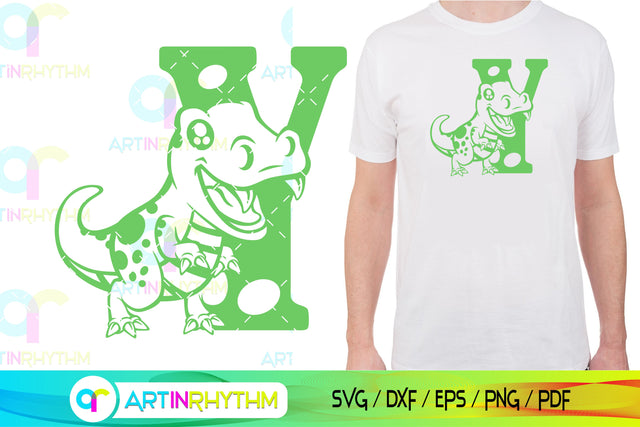 Dinosaur Alphabet letter Y svg SVG Artinrhythm shop 
