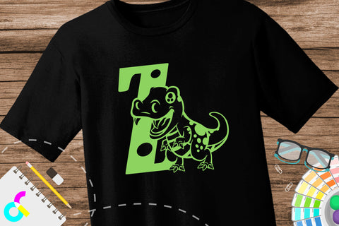 Dinosaur Alphabet letter Z svg SVG Artinrhythm shop 