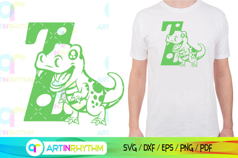Dinosaur Alphabet letter Z svg SVG Artinrhythm shop 