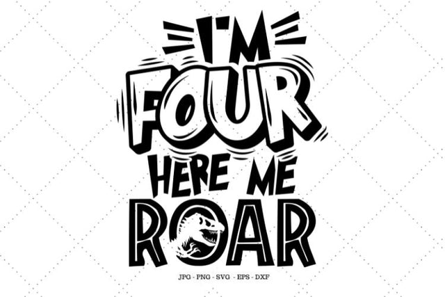 Dinosaur Birthday, 4th Birthday, 4th Birthday Girl, Fourth Birthday, Toddler Birthday, 4 Birthday, Boy Birthday Shirt SVG SVG Digital Designer 