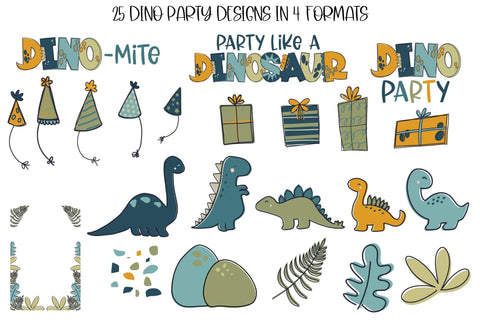 Dinosaur Birthday SVG Bundle, Dinosaur SVG, Dinosaur Clipart SVG Designing Digitals 