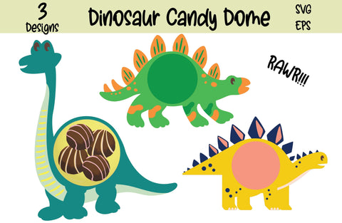 Dinosaur candy dome SVG | Dinosaur candy holder bundle SVG ElenDesigns 