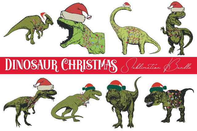 Dinosaur Christmas Sublimation Bundle Sublimation Jagonath Roy 