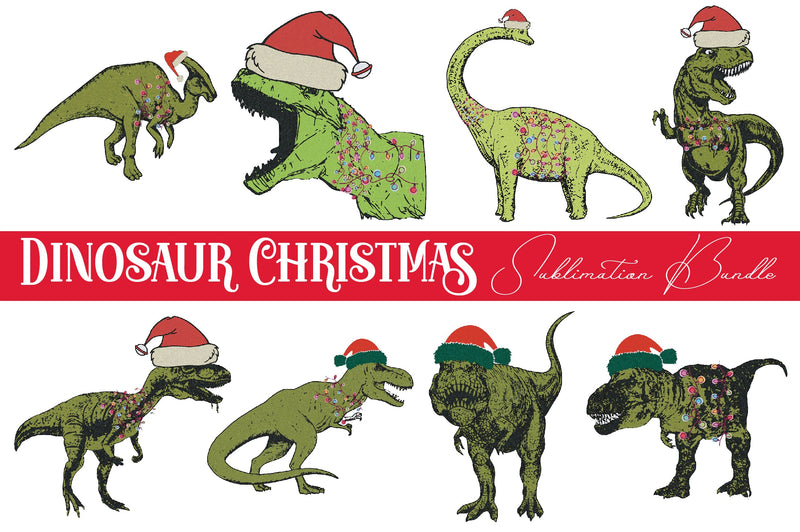 Dinosaur Christmas Sublimation Bundle Sublimation Jagonath Roy 