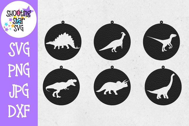 Dinosaur Earring SVG Template - Earring SVG - Dinosaur SVG SVG ShootingStarSVG 