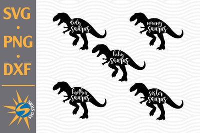 Dinosaur Family SVG, PNG, DXF Digital Files Include SVG SVGStoreShop 