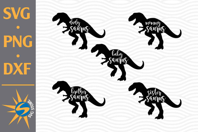 Dinosaur Family SVG, PNG, DXF Digital Files Include SVG SVGStoreShop 