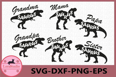 Dinosaur Family Svg SVG Lerastudio 