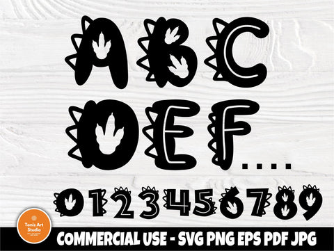 Dinosaur Font SVG | Dinosaur Alphabet | Dinosaur Cut Files | Dinosaur Monogram | Svg Files for Cricut and Silhouette | Dinosaur Letters Svg SVG TonisArtStudio 