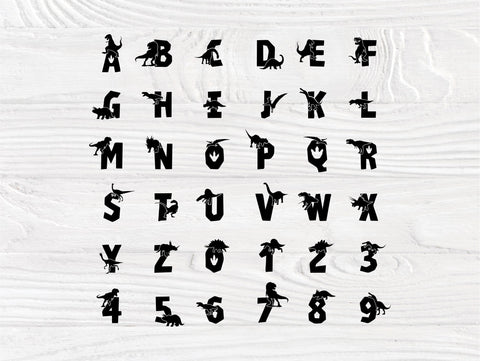 Dinosaur font SVG | Dinosaur alphabet svg | Dinosaur letters and numbers | Dinosaur cut files | Cut files for cricut and silhouette SVG TonisArtStudio 