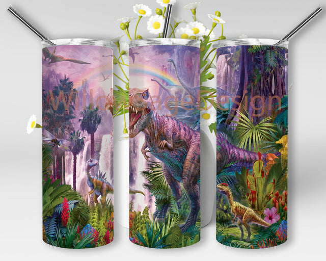 Dinosaur Full Wrap Png, Dinosaur 20oz Skinny Tumbler, Jurassic World Tumbler Wrap, Dinosaur Tumbler Png, Jurassic Park Sublimation Designs for Straight, Digital Download Sublimation WillowSageDesign 