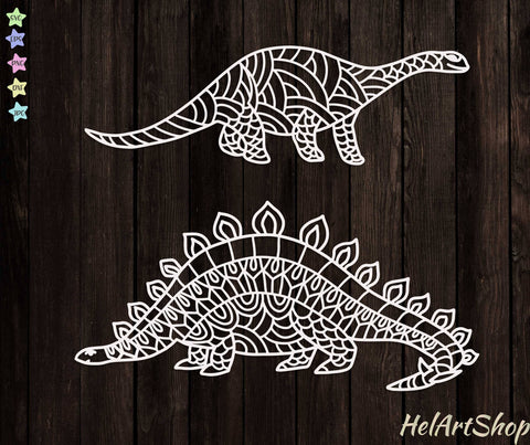 Dinosaur Mandala SVG, Dragon Mandala SVG SVG _HelArtShop_ 