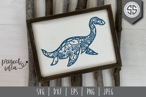 Dinosaur Mandala Zentangle Bundle - Set of 5 SVG SavoringSurprises 