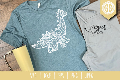 Dinosaur Mandala Zentangle Mini Bundle - Set of 6 SVG SVG SavoringSurprises 