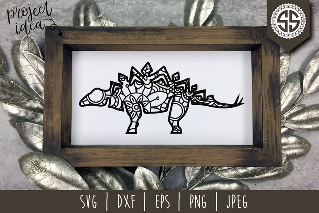 Dinosaur Mandala Zentangle SVG SavoringSurprises 