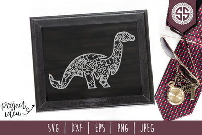 Dinosaur Mandala Zentangle SVG SavoringSurprises 