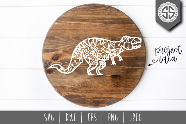 Dinosaur Mandala Zentangle SVG SavoringSurprises 