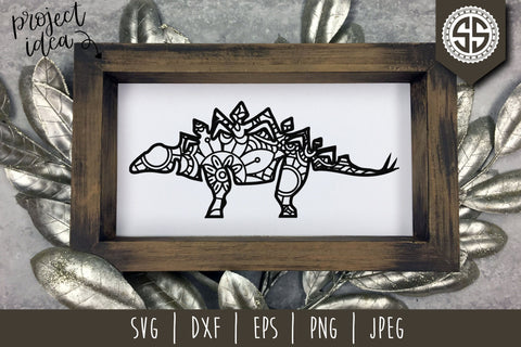 Dinosaur Mandala Zentangle SVG SavoringSurprises 
