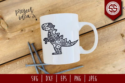 Dinosaur Mandala Zentangle SVG SVG SavoringSurprises 
