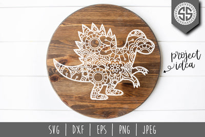 Dinosaur Mandala Zentangle SVG SVG SavoringSurprises 