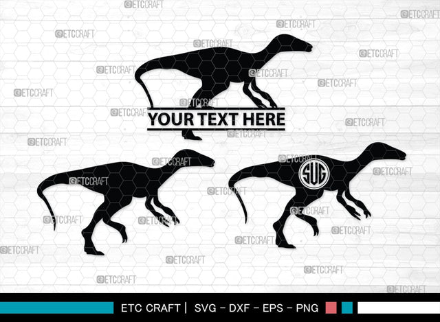 Dinosaur Monogram, Dinosaur Silhouette, Dinosaur SVG, Raptor Dinosaur Svg, Tyrannosaurus Svg, Trex Svg, SB00252 SVG ETC Craft 