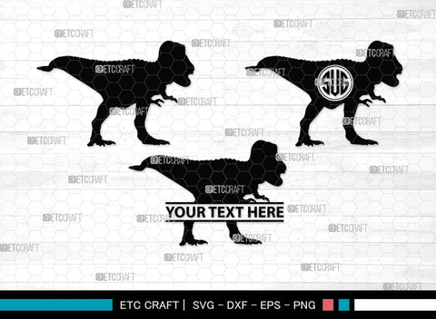 Dinosaur Monogram, Dinosaur Silhouette, Dinosaur SVG, Raptor Dinosaur Svg, Tyrannosaurus Svg, Trex Svg, SB00252 SVG ETC Craft 