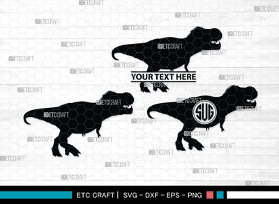 Dinosaur Monogram, Dinosaur Silhouette, Dinosaur SVG, Raptor Dinosaur Svg, Tyrannosaurus Svg, Trex Svg, SB00252 SVG ETC Craft 
