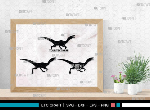 Dinosaur Monogram, Dinosaur Silhouette, Dinosaur SVG, Raptor Dinosaur Svg, Tyrannosaurus Svg, Trex Svg, SB00252 SVG ETC Craft 