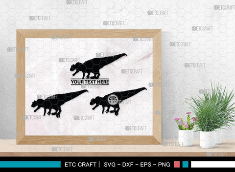 Dinosaur Monogram, Dinosaur Silhouette, Dinosaur SVG, Raptor Dinosaur Svg, Tyrannosaurus Svg, Trex Svg, SB00252 SVG ETC Craft 