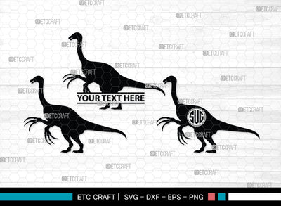 Dinosaur Monogram, Dinosaur Silhouette, Dinosaur SVG, Raptor Dinosaur Svg, Tyrannosaurus Svg, Trex Svg, SB00252 SVG ETC Craft 
