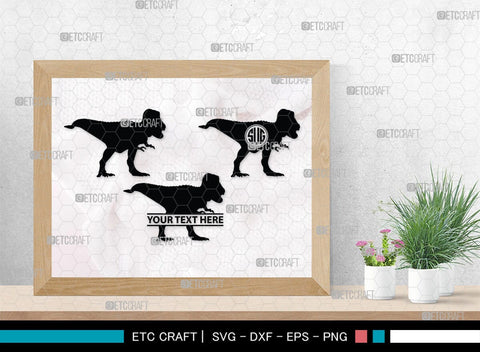 Dinosaur Monogram, Dinosaur Silhouette, Dinosaur SVG, Raptor Dinosaur Svg, Tyrannosaurus Svg, Trex Svg, SB00252 SVG ETC Craft 