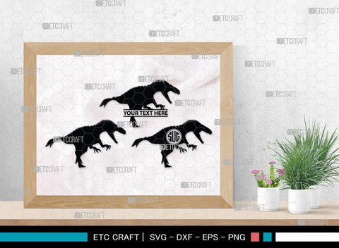 Dinosaur Monogram, Dinosaur Silhouette, Dinosaur SVG, Raptor Dinosaur Svg, Tyrannosaurus Svg, Trex Svg, SB00252 SVG ETC Craft 