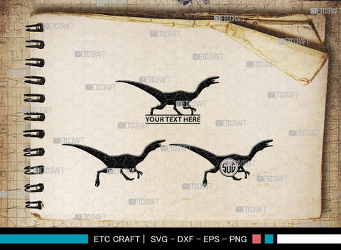 Dinosaur Monogram, Dinosaur Silhouette, Dinosaur SVG, Raptor Dinosaur Svg, Tyrannosaurus Svg, Trex Svg, SB00252 SVG ETC Craft 