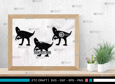 Dinosaur Monogram, Dinosaur Silhouette, Dinosaur SVG, Raptor Dinosaur Svg, Tyrannosaurus Svg, Trex Svg, SB00252 SVG ETC Craft 