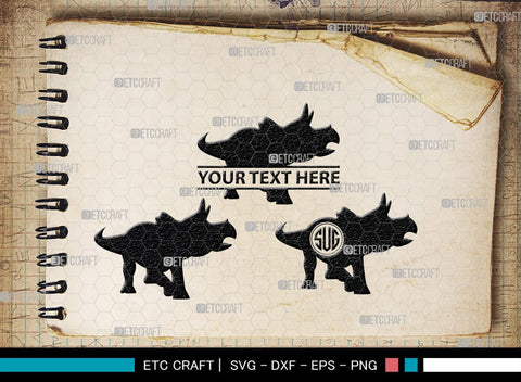 Dinosaur Monogram, Dinosaur Silhouette, Dinosaur SVG, Raptor Dinosaur Svg, Tyrannosaurus Svg, Trex Svg, SB00252 SVG ETC Craft 