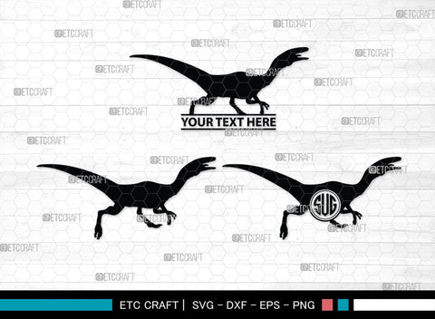 Dinosaur Monogram, Dinosaur Silhouette, Dinosaur SVG, Raptor Dinosaur Svg, Tyrannosaurus Svg, Trex Svg, SB00252 SVG ETC Craft 