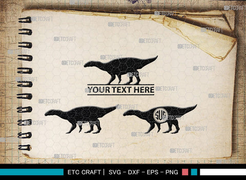 Dinosaur Monogram, Dinosaur Silhouette, Dinosaur SVG, Raptor Dinosaur Svg, Tyrannosaurus Svg, Trex Svg, SB00252 SVG ETC Craft 