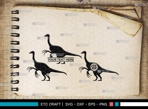Dinosaur Monogram, Dinosaur Silhouette, Dinosaur SVG, Raptor Dinosaur Svg, Tyrannosaurus Svg, Trex Svg, SB00252 SVG ETC Craft 