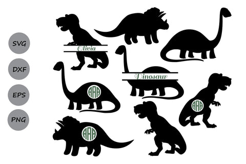 Dinosaur Monogram| Dinosaur SVG Cut Files SVG CosmosFineArt 