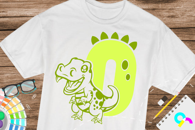 Dinosaur number 0 svg, zero SVG Artinrhythm shop 