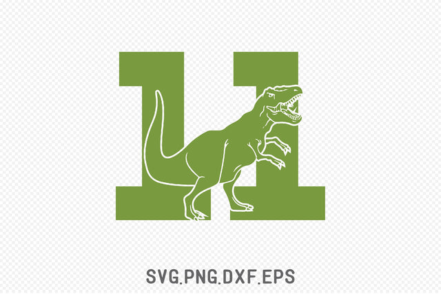 Dinosaur Number 11 SVG SVG Creativeart88 